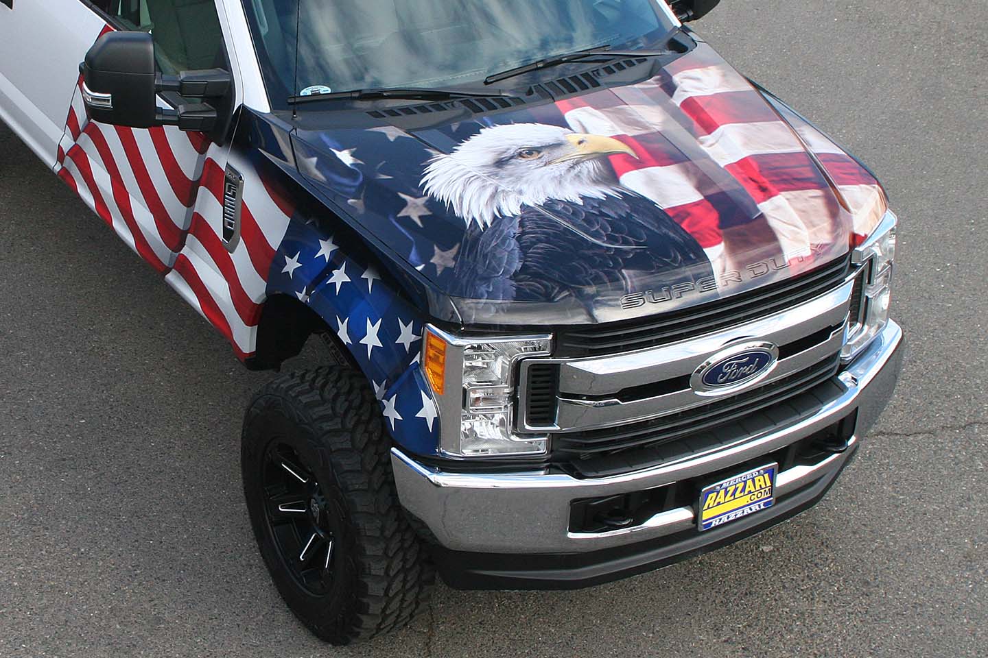 American Flag & Eagle Truck Wrap